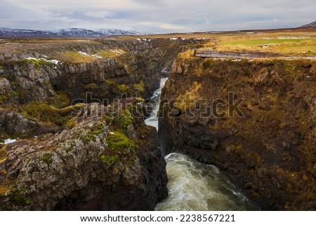 Kolugljufur Canyon and Vididalsa River, Bakkavegur, Iceland