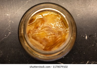 Kombucha In A Glass Jar Top View