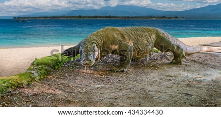 Komodo Dragon (Varanus komodoensis), Komodo National Park, Unesco World Heritage Site, Komodo Island