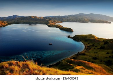 Komodo Island In Indonesia Sunset