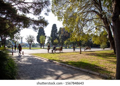 Konak, Izmir / Turkey - 11/22/2019: Cultural Park And Exhibition Centre. Public Park Called Kültürpark (translated Culture Park), Also Known As Kulturpark In Izmir. 