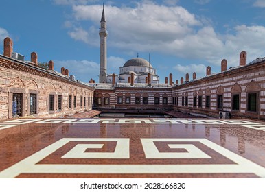 Konak, Izmir, Turkey, October, 02, 2020: Different angle view of Hisar Mosque in Konak District of Izmir.