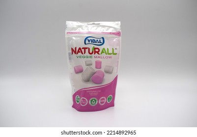 Kongsvinger, Norway 17 October 2022: Vidal Naturall Veggie Mallow Vegan Marshmallow All Natural Gluten Free And Fat Free Candy Package Isolated On White Background