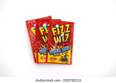 Kongsvinger, Norway 17 September 2022: Fizz Wiz Pop Rocks Strawberry Flavour Super Load Popping Candy Packets