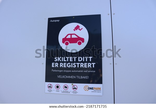 Kongsvinger, Norway 6 august
2022: car registration number is registered traffic sign and under
surveillance