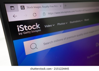 KONSKIE, POLAND - April 27, 2022: Www.istockphoto.com IStock By Getty Images Website Displayed On Laptop Computer