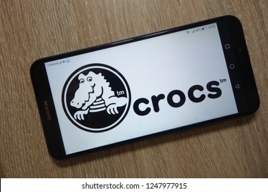 KONSKIE, POLAND - December 01, 2018: Crocs, Inc. Logo Displayed On Smartphone