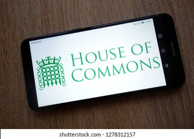 KONSKIE, POLAND - January 05, 2019: British House Of Commons Logo Displayed On Smartphone