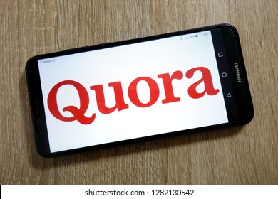 KONSKIE, POLAND - January 10, 2019: Quora logo displayed on smartphone