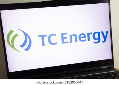 KONSKIE, POLAND - July 21, 2022: TC Energy Corporation Company Logo Displayed On Laptop Computer Screen