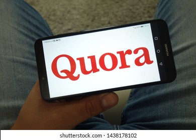 KONSKIE, POLAND - June 29, 2019: Quora logo displayed on mobile phone