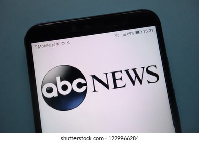 KONSKIE, POLAND - November 12, 2018: ABC News Logo Displayed On Smartphone