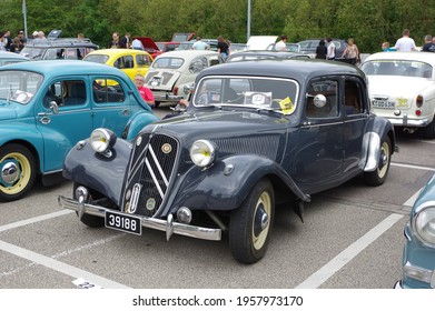 Konz, Germany - Jul 16, 2017 - Citroën Traction Avant 11 CV (Citroen) From 1956