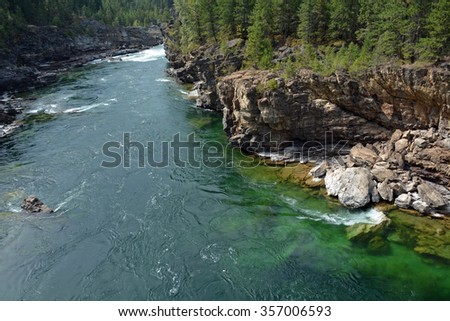 Kootenai River Between Troy and LIbby Montana - Kootenai Falls, Cabinet Mountains/Wilderness