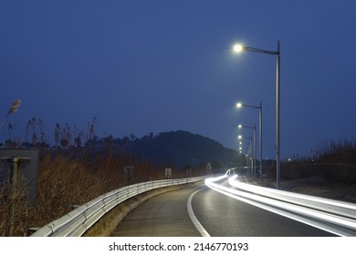 Korea Airport Cargo Building Expressway Night View