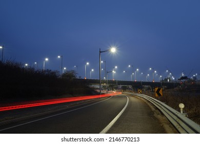 Korea Airport Cargo Building Expressway Night View