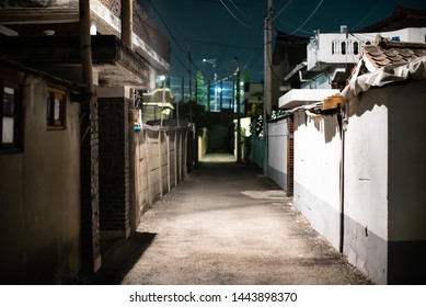 Korea Night View Of The Old Residential Area