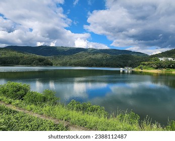 korea, park, lake, lakeside, cloud, landscape