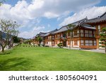 korea traditional culture architecture roof house design landscape at jeonju hanok korea