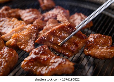 Korea traditional sauced grilled pork