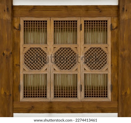 Korea window paper door. Hanok