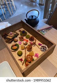 Korean Afternoon Tea Dessert In Wooden Box