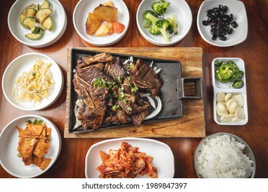 Korean Beef Short Ribs with Sides - Shutterstock ID 1989847397