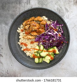 Korean Chicken Bulgogi Bowl With Pickled Vegetables