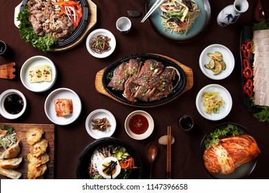 Korean dinner table