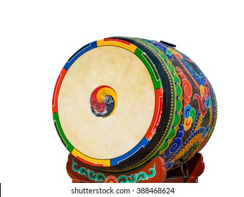 Korean Drum Antique With Paths