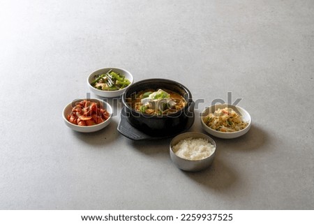 Korean food dishes Aged Bean Stew