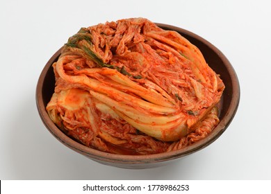 Korean food Mugeunji(ripened cabbage kimchi) on a dish with white background, South Korea
 - Shutterstock ID 1778986253