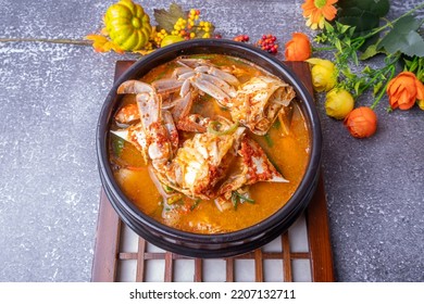 Korean Food Spicy Blue Crab Stew