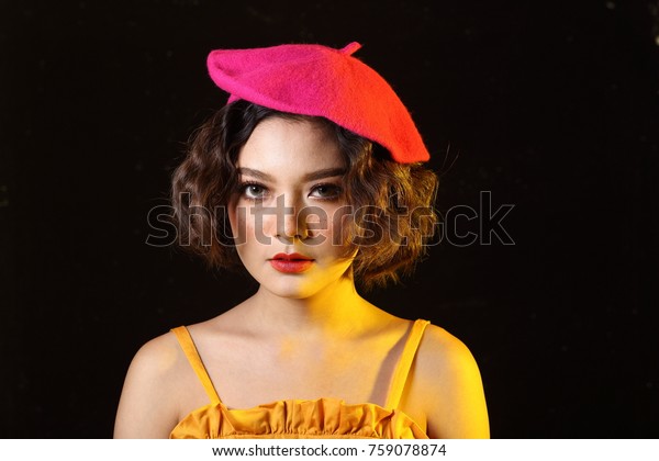 Korean Girl Freckles On Face Curl Stock Photo Edit Now 759078874