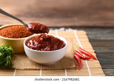 Korean Gochujang (red Chili Paste), Spicy And Sweet Fermented Condiment In Korean Food