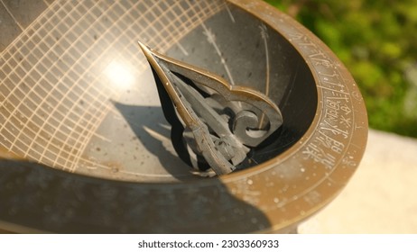 Korean historical sundial in detail