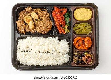 Korean Lunch Box On White Background