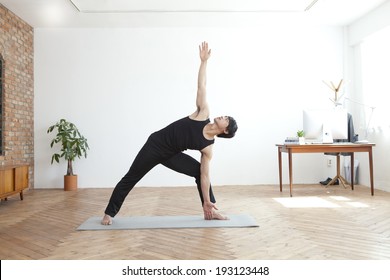 Korean Man Doing Yoga