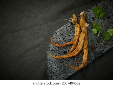 Korean Red ginseng herbal medicine - Shutterstock ID 2087404552