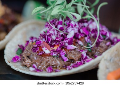 Korean Short Rib Taco. Red Cabbage Slaw And House Aioli. Dairy Free.