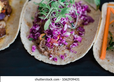 Korean Short Rib Taco. Red Cabbage Slaw And House Aioli. Dairy Free.