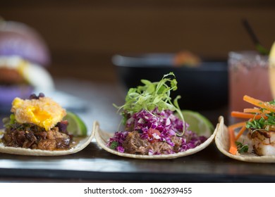 Korean Short Rib Taco. Red Cabbage Slaw And House Aioli. Dairy Free.