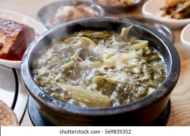 Korean Style Dried Radish Leaves Soup