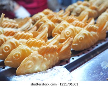 Korean Style Pancake (Bungeoppang) ,Fish-shaped Bread With Sweet Red Bean Filling In South Korea,street Food