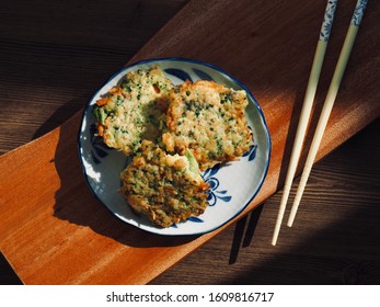 Korean Style Traditional Food Broccoli Meatballs