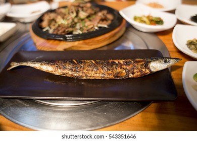 Korean Table Dhote Grilled Saury Stock Photo (Edit Now) 543351646