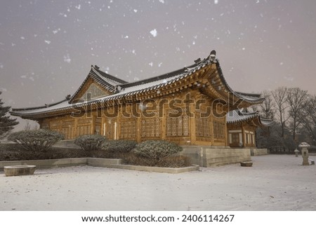 Korean traditional architectural hanok in Southkorea