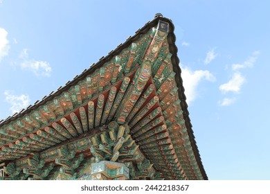 Korean traditional architectural style and colorful colors