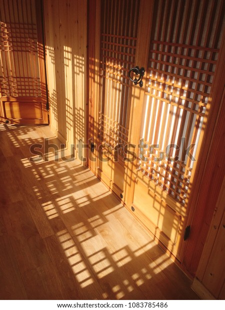 Korean Traditional House Interior Design Unique Stock Photo