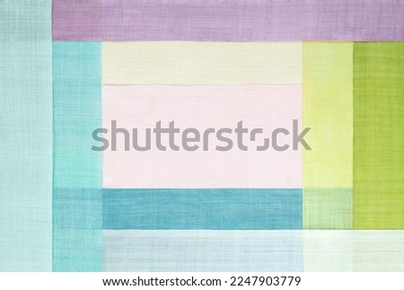 Korean traditional patchwork background of ramie fabric. Pastel tone.
